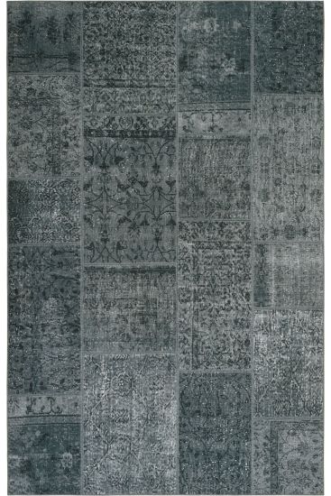 Carnival85 Charcoal Modern Patchwork Bedroom Rug