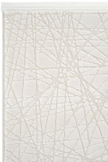 Safir85 Cream Patterned Plain Indoor Rug