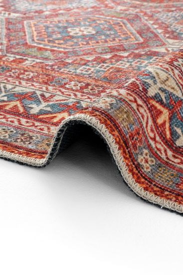 Private85 Red Multicolour Persian & Oriental Living Room Rug