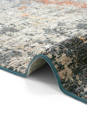 Hanedan85 Beige Charcoal Abstract Living Room Rug