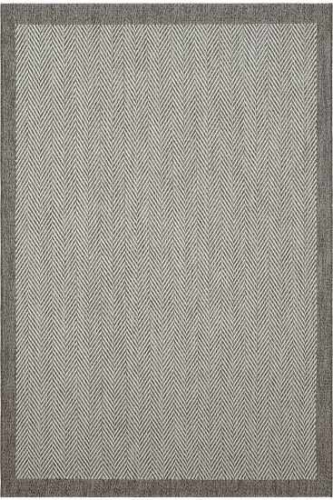 Smart85 Jute & Sisal Bordered Grey Cream Outdoor Area Rug