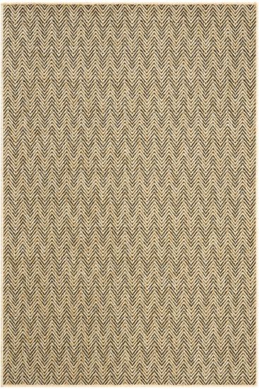 Madrid85 Beige Black Chevron Jute & Sisal Outdoor Area Rug