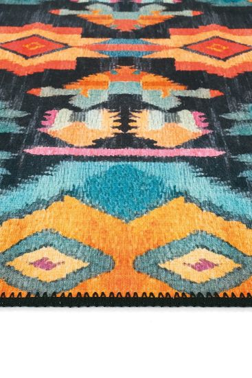 Lumina85 Green Multicolour Kilim Living Room Rug