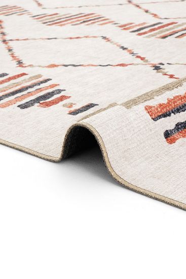 Carnival85 Cream Copper Modern Aztec Indoor Rug