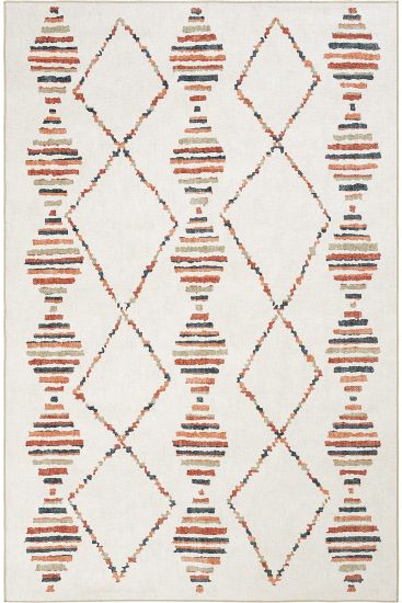 Carnival85 Cream Copper Modern Aztec Indoor Rug