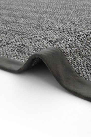 Sisal85 Bordered Jute & Sisal Grey Charcoal Outdoor Area Rug