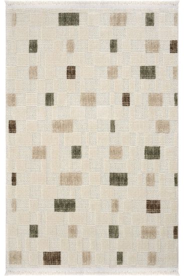 Jerry85 Beige Cream Modern Geometric Area Rug
