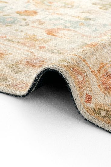 Private85 Cream Beige Floral Persian & Oriental Living Room Rug