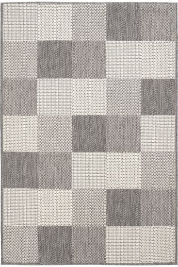 Grande85 Grey Beige Patchwork Jute & Sisal Outdoor Area Rug