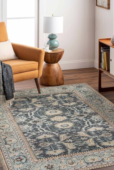 Private85 Blue Beige Modern Persian & Oriental Area Rug
