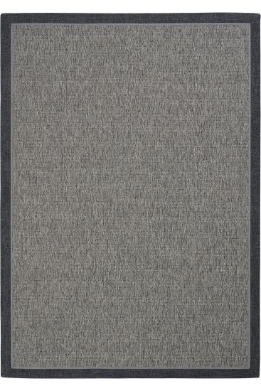 Sisal85 Bordered Jute & Sisal Grey Black Outdoor Area Rug