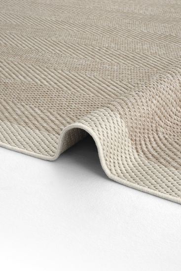 Grande85 Beige Cream Bordered Jute & Sisal Outdoor Area Rug