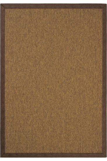Brown Bordered Jute & Sisal Sisal85 Outdoor Area Rug