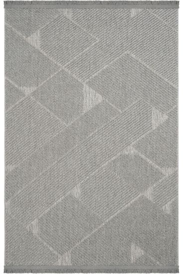 Mikasa85 Grey Patterned Scandi Area Rug