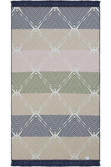 Lovely85 White Cream Geometric Chevron Bedroom Rug