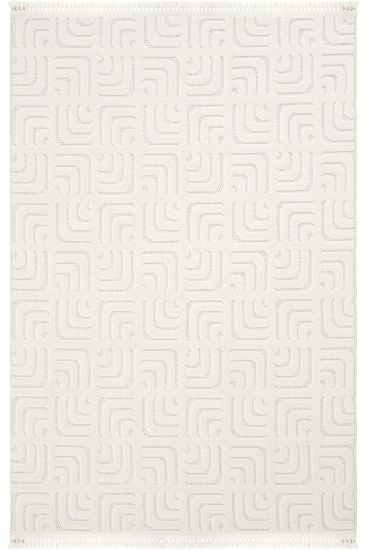 Oliver85 Cream Modern Scandi Bedroom Rug