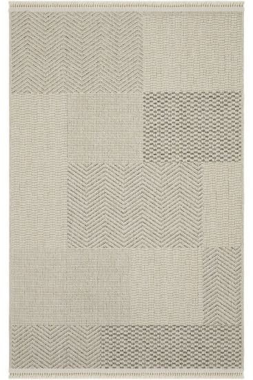 Sunny85 Beige Grey Patchwork Indoor Rug