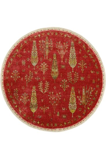 Galata85 Red Modern Floral Living Room Rug
