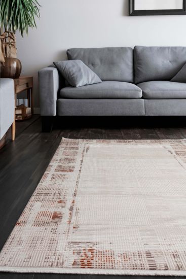 Elation Cream Abstract Geometric Rug