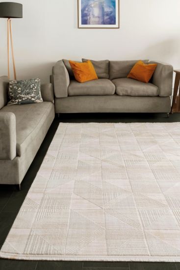 Elation Cream Trellis Aztec Rug