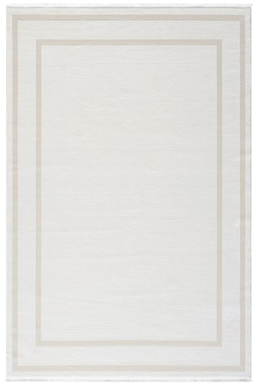 Emanate Cream Bordered Plain Indoor Rug