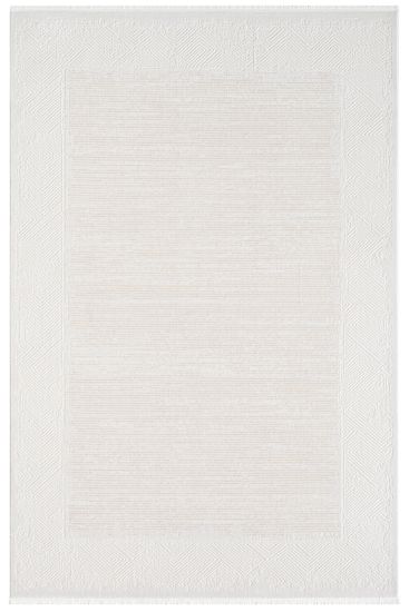 Filigree Cream Modern Bordered Area Rug