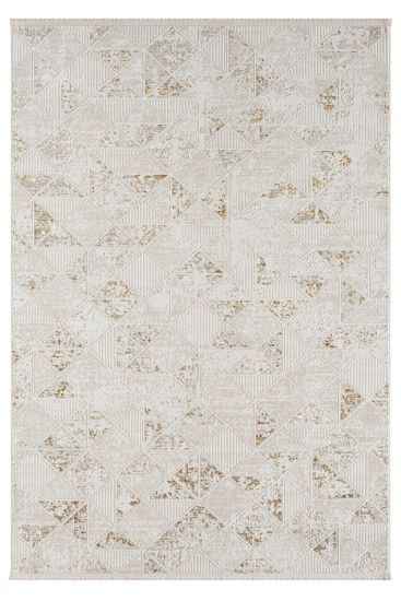 Mosaic Cream Brown Asbtract Geometric Area Rug