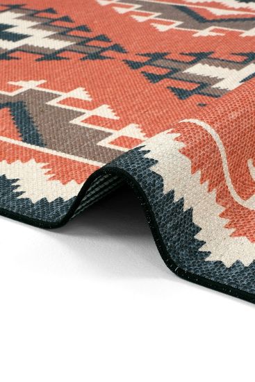 Anatolia85 Orange Cream Kilim Bedroom Rug
