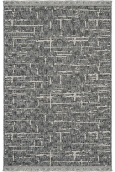 Sunny85 Grey Abstract Patterned Living Room Rug