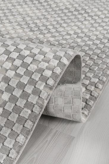 Boyut75 Beige Grey Abstract Indoor Rug