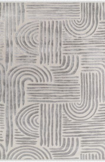 Boyut75 Grey Scandi Area Rug