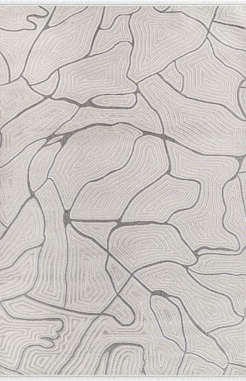 Boyut75 Grey Beige Scandi Abstract Area Rug