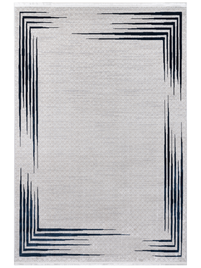 Arti Grey Charcoal Modern Bordered Living Room Rug