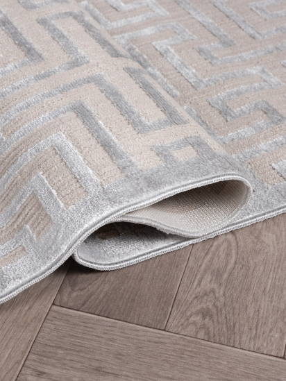 Infinic Brown Grey Patterned Indoor Rug