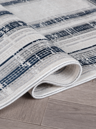 Arti Grey Charcoal Bordered Distressed Area Rug