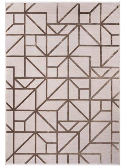Infinic Beige Brown Patterned Area Rug