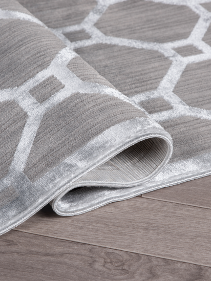 Infinic Grey Patterned Area Rug
