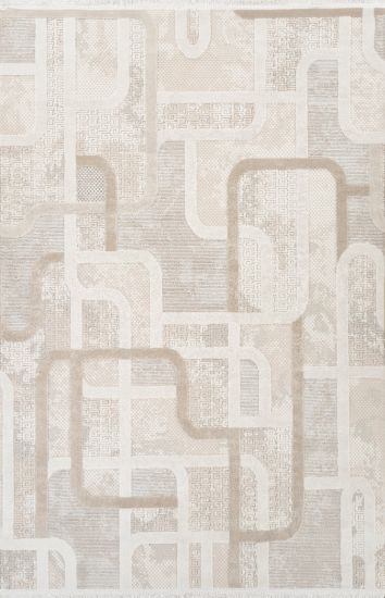 Boyut75 Beige Cream Modern Scandi Living Room Rug