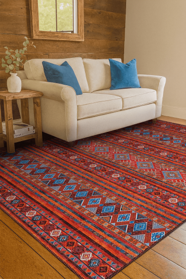 Beylerbeyi85 Multicolour Patterned Bedroom Rug