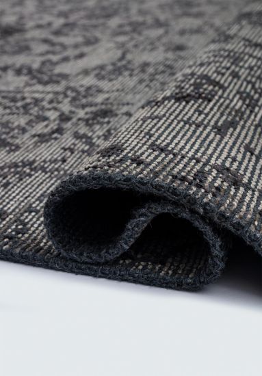 Cennog Grey Black Vintage Area Rug