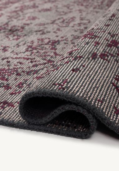 Cennog Grey & Red Vintage Area Rug