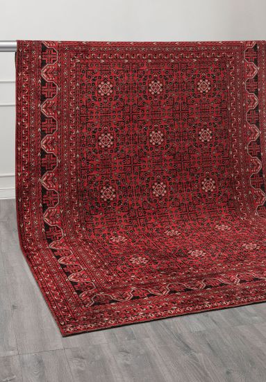 Mark Red & Black Oriental Rug