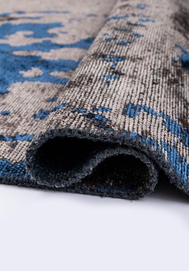 Grey & Blue Abstract Celesta Area Rug