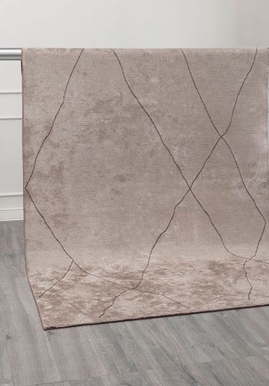 Whimsy Brown Geometric Living Room Rug