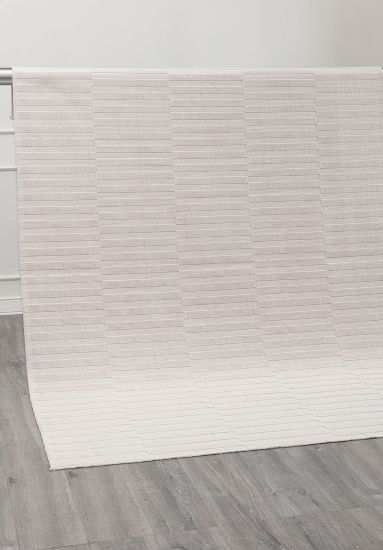 Kaleidoscope Cream Stripes Bedroom Rug