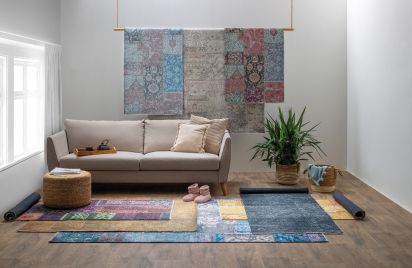 Significant Beige & Brown Vintage Outddoor Rug