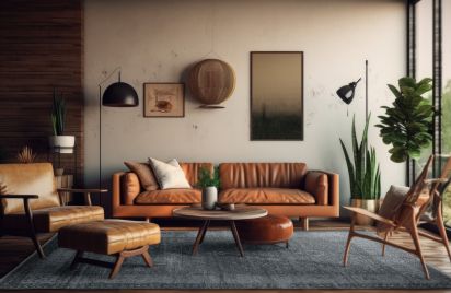 Exquisite Blue Vintage Area Rug