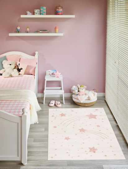 Kids White & Pink Wicklow Rug