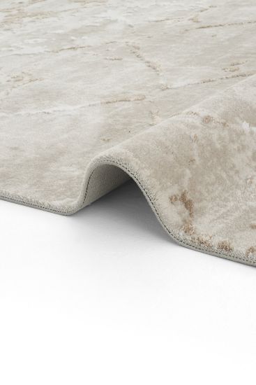 Arpten Beige Cream Distressed Bedroom Rug