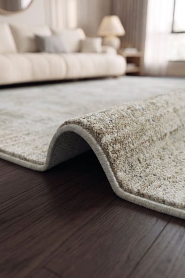 Prime85 Beige Gold Modern Distressed Living Room Rug